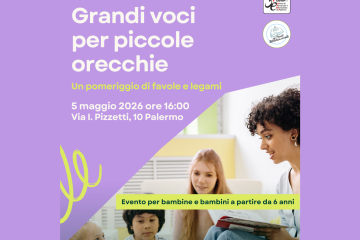 Un pomeriggio di letture ad alta voce, illustrazioni e di incontro a cura di studentesse e studenti del Liceo De Cosmi di Palermo per bambine e bambini a partire dai 6 anni. In biblioteca sociale CeSVoP il 5 maggio 2026 alle ore 16:00