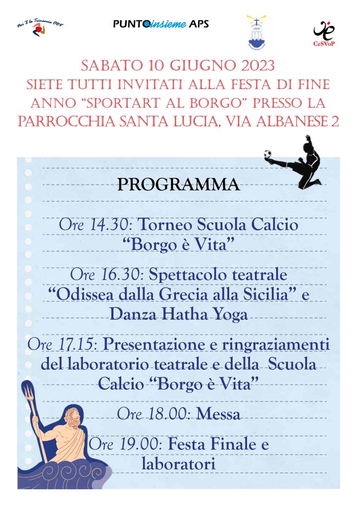 Evento conclusivo di un innovativo progetto che utilizza lo sport e l’arte per contrastare la povertà educativa a Palermo